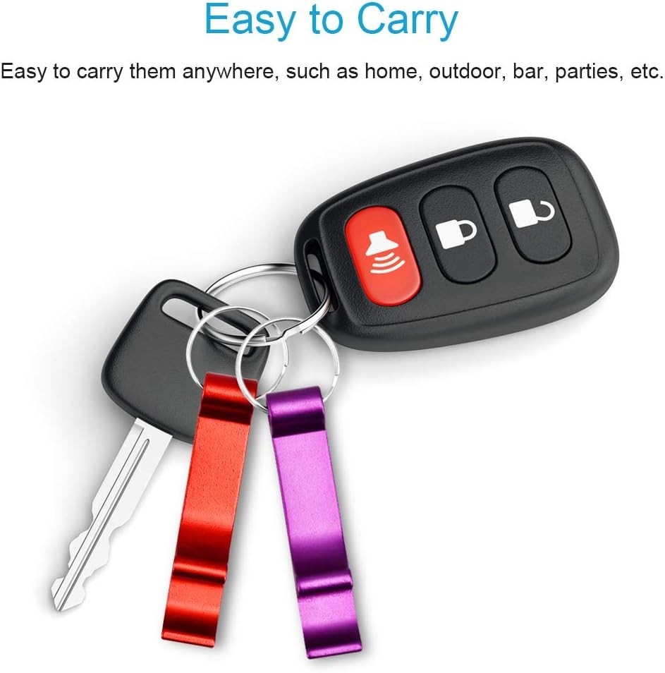 Vibrant 6PCS Keychain Bottle Opener Set - Elevate Your Drinking Experience