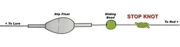 100 K&E Tackle Stop Knot Slip Knot Bobber Stop with beads for slip floats