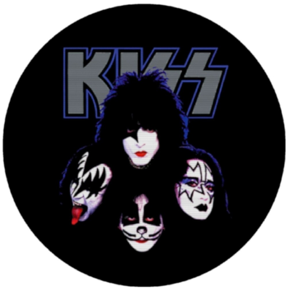 KISS Rock-N-Roll Drink Coasters Polyester Top Rubber Bottom Set of 4