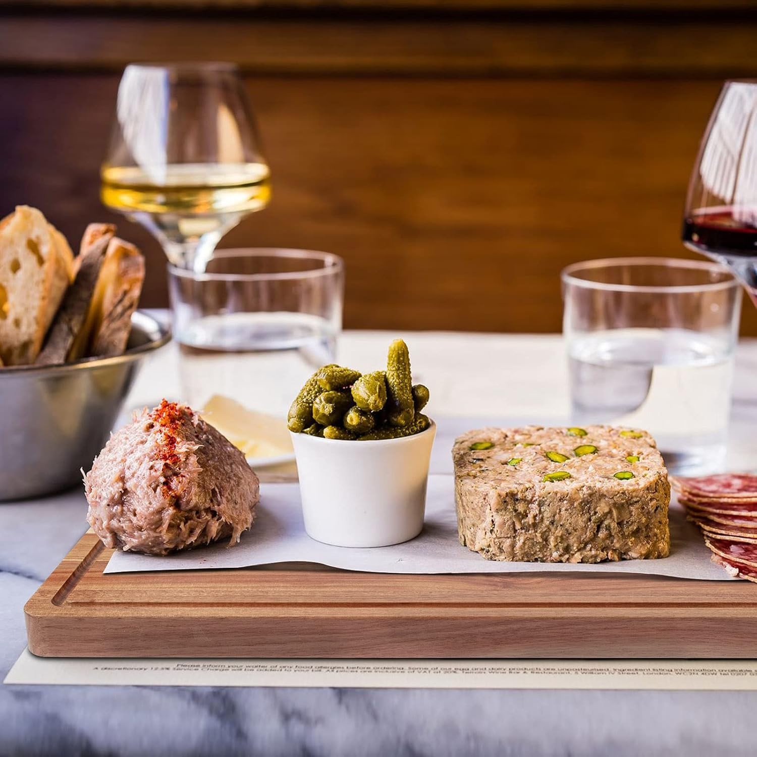 Extra Large Cutting Board Acacia Wood Cutting Board w/ Grip Handles Juice Groove