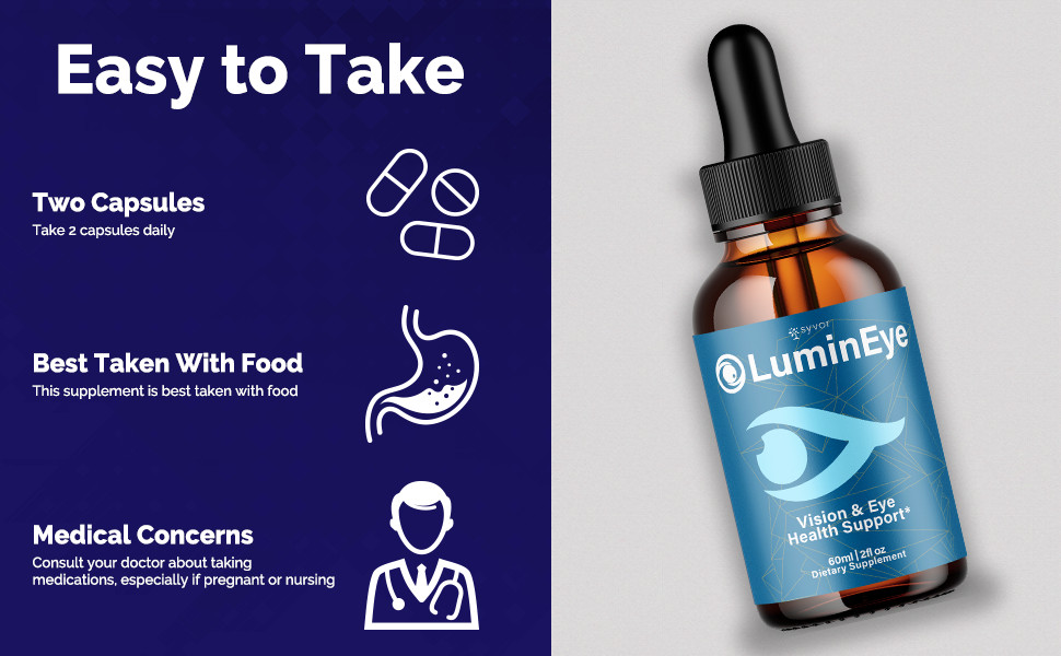 LuminEye Drops Enhance Vision, Lumin Eye Support Healthy Eye Function 150 Servs