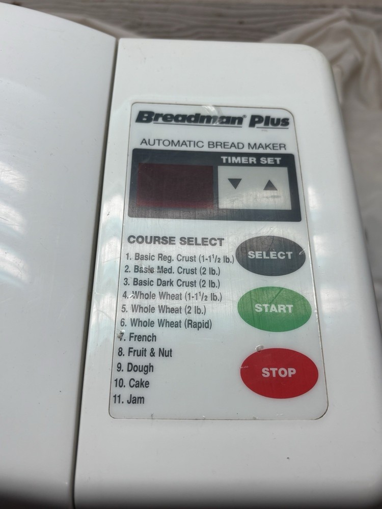 Breadman Plus Automatic Bread Maker machine, Model TR 700 Bread,dough,jam,french