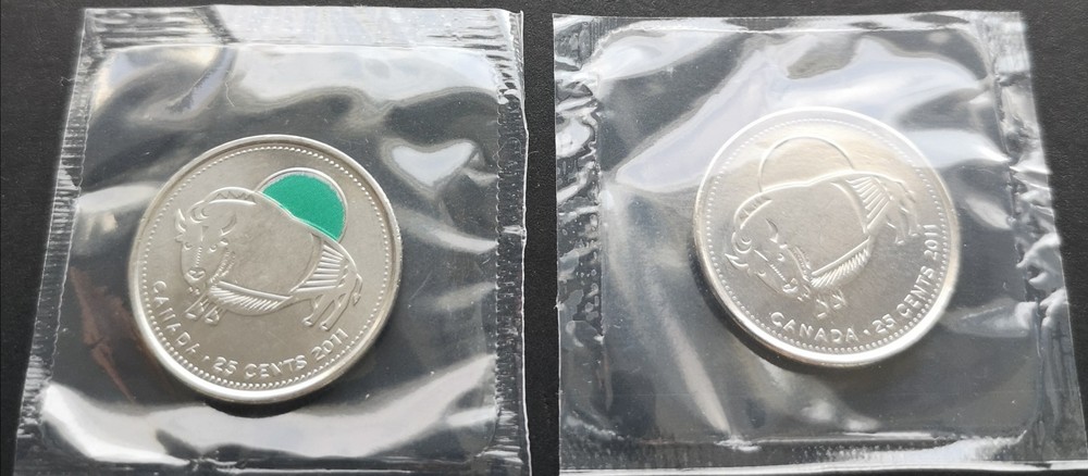 ***  CANADA  25  CENTS   2011  ***  SEALED  PROOF  LIKE  *** BISON ***