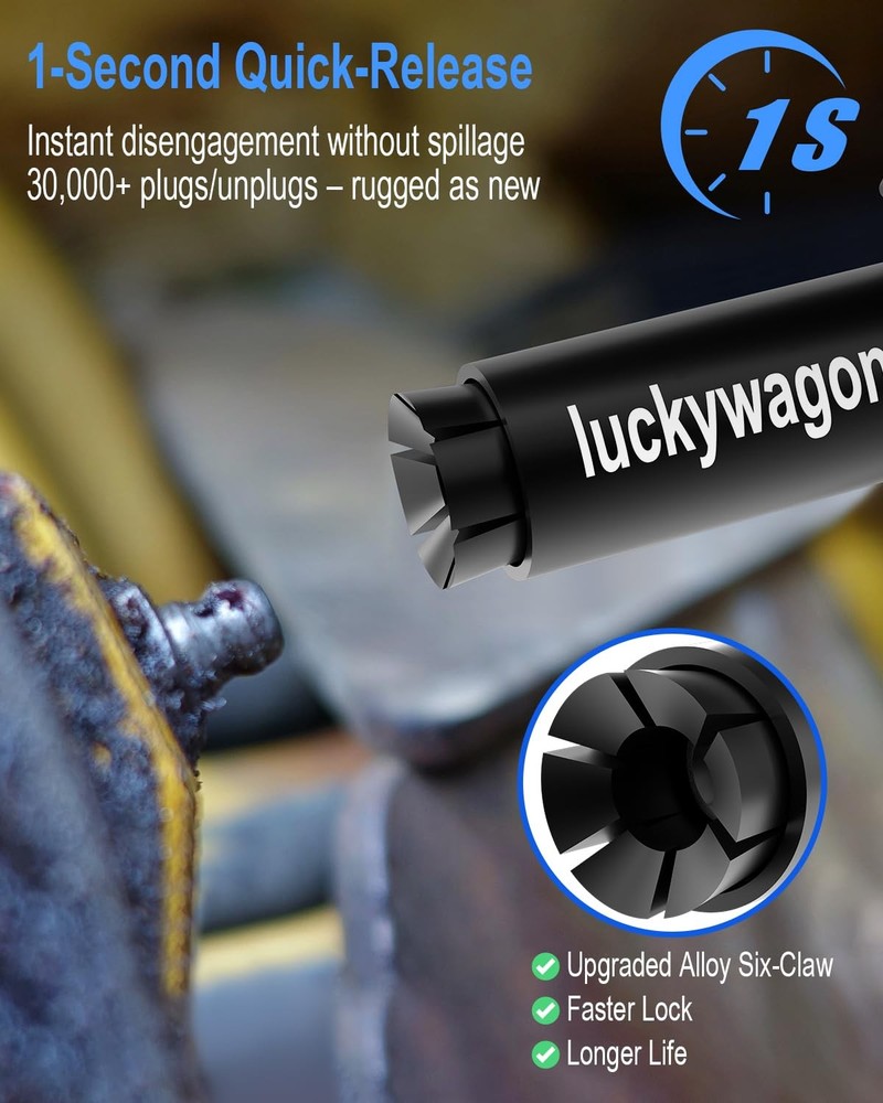 luckywagon Grease Gun Coupler 2 Black - 2 PCS,