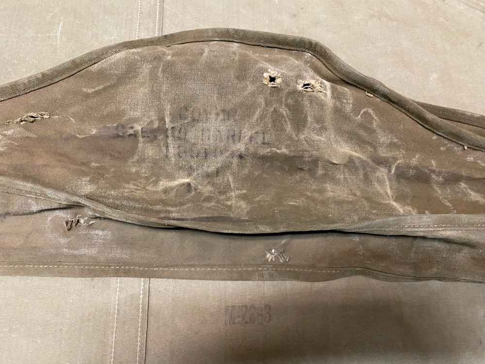 ORIGINAL WWII US ARMY BROWNING .50 CAL BARREL CARRY CASE COVER