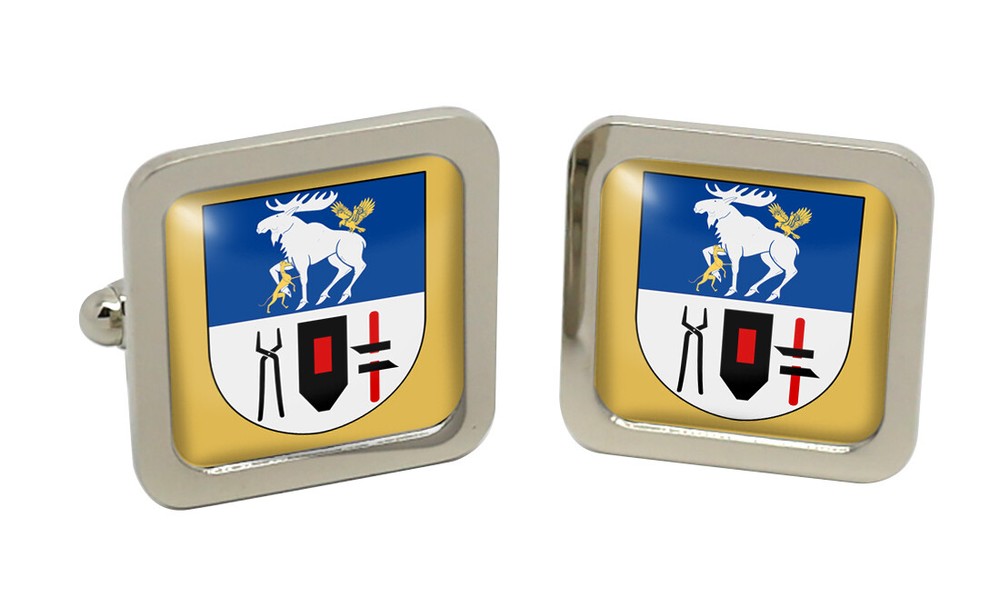 Jämtland (Sweden) Square Cufflink in Chrome Box