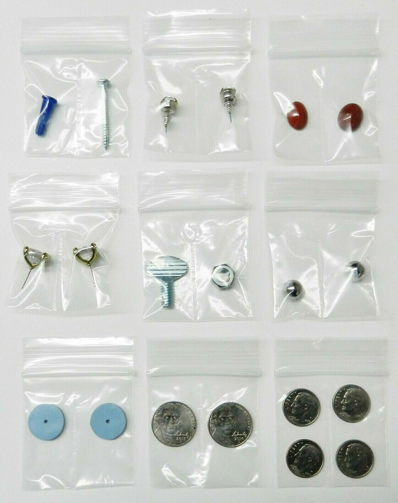 2x2 Zip Bags 2-Compartment Clear with Center Split Divider Middle 2" 100 Pcs