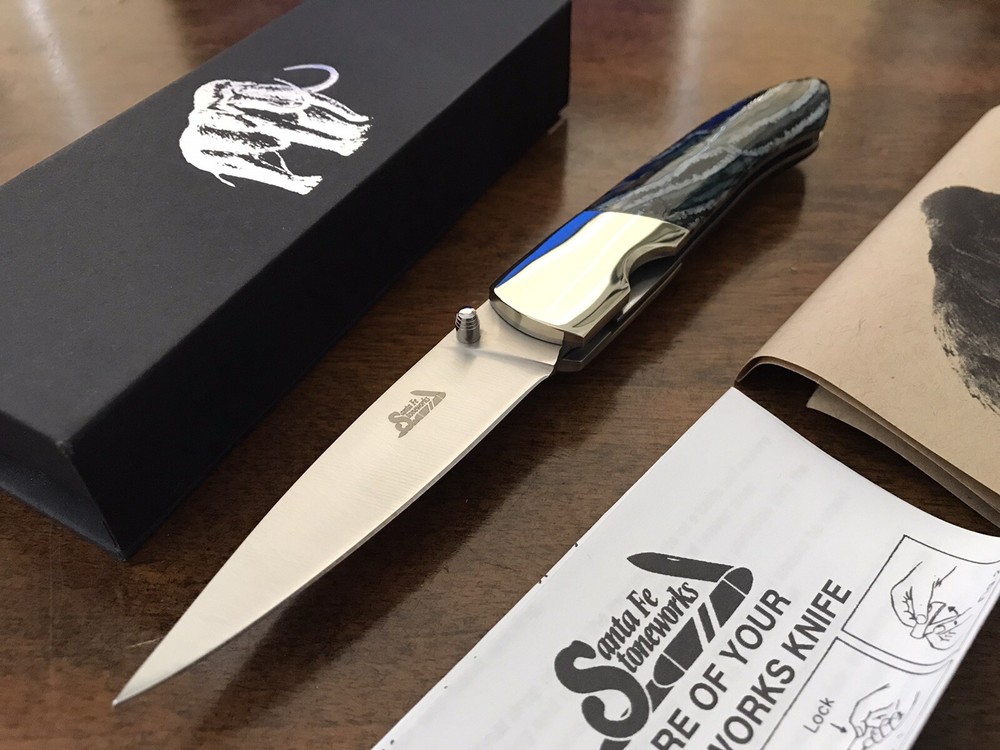 Santa Fe Stoneworks Folding Knife Nice Handle USA