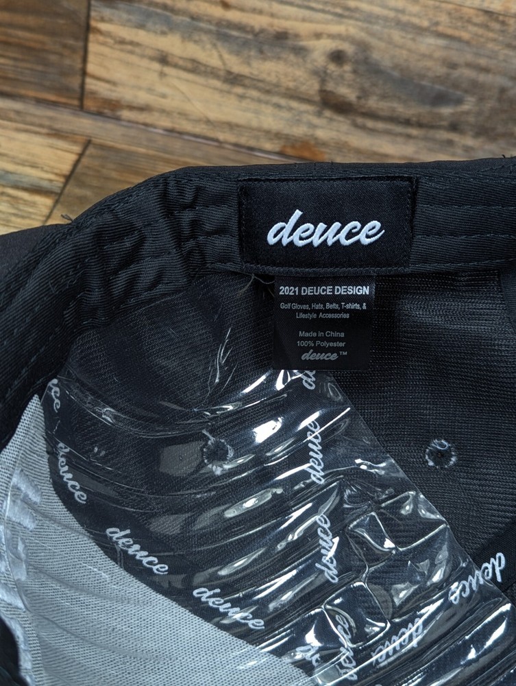 Deuce Hackerish Golf Black Strapback Hat Cap