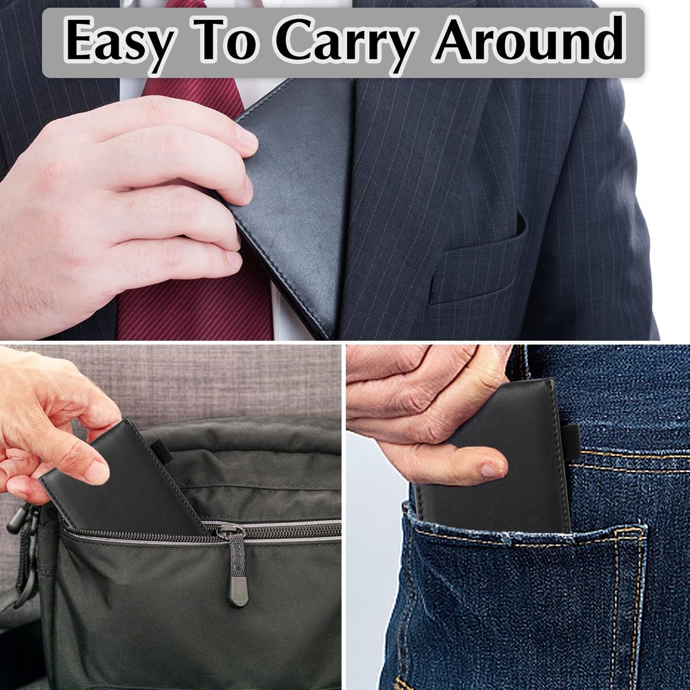 10Pcs Mini Pocket Notepad Holder Set,Durable Cover,Refillable,Leather Pocket ...