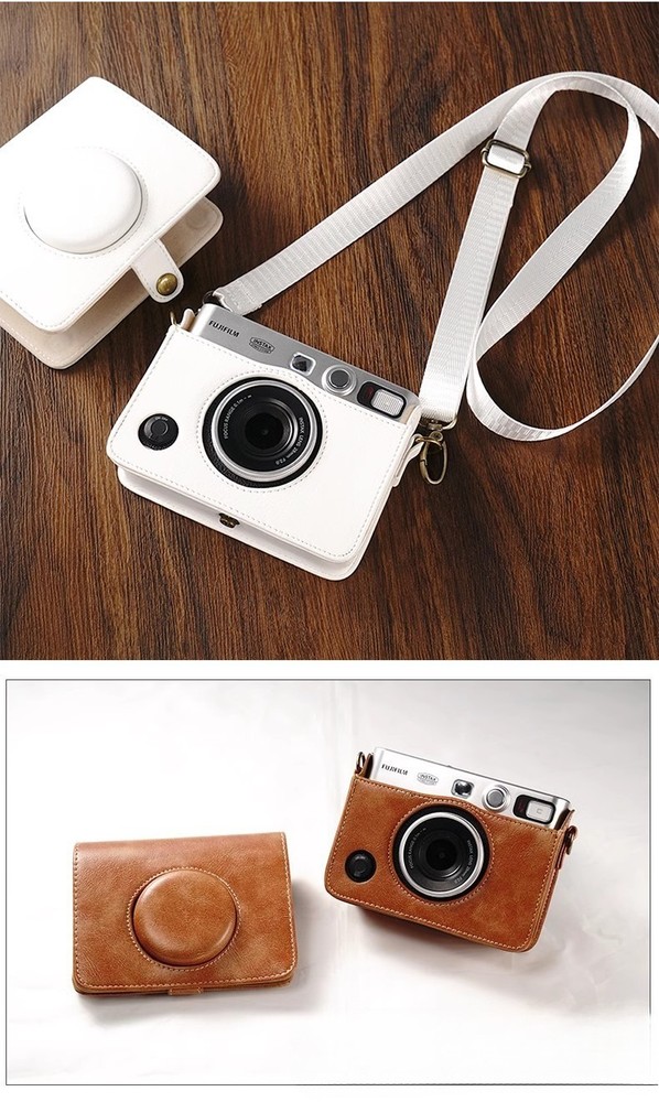 Camera Bag Half-Case Leather Cover - PU Leather Compatible with mini EVO