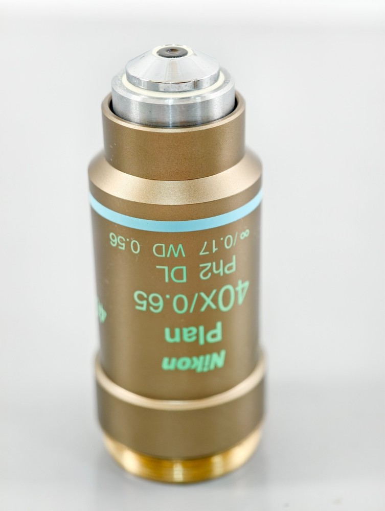 Nikon Plan 40x 0.65 Ph2 DL ∞/0.17 WD 0.56 Microscope Objective Phase Contrast