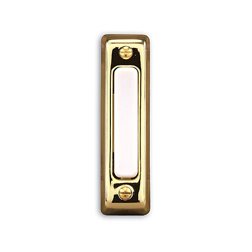 Globe Electric 18000112 Wired Push Button, Polished Brass - Quantity 6
