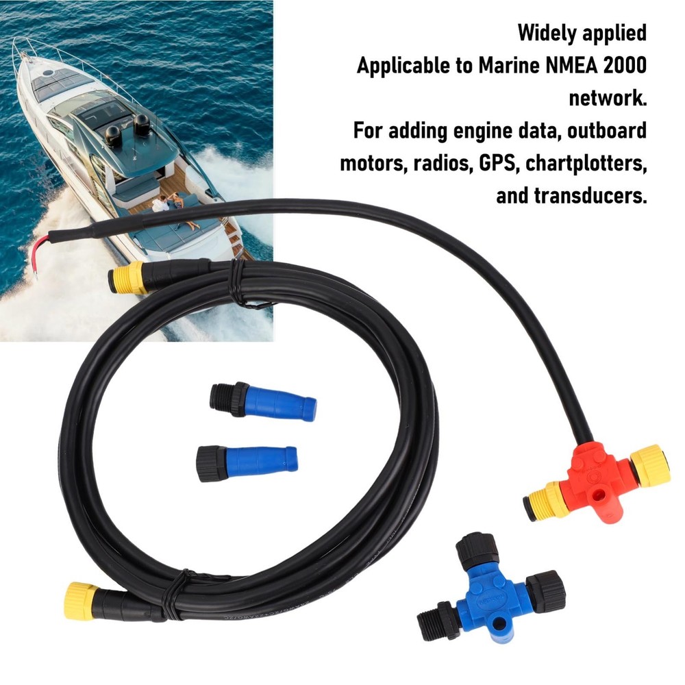 Entry kit M12 5-pin marine grade backbone cable tap cable tee terminal