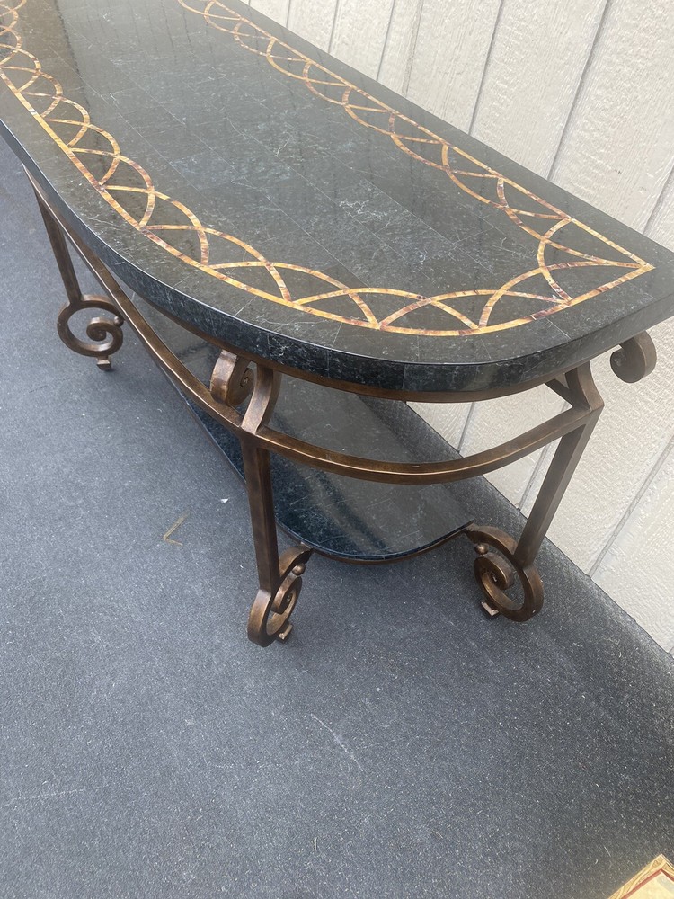 65584 Decorator Marble Top Console Table Stand Sideboard Server