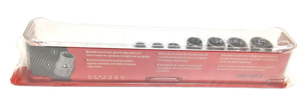 NEW Snap-on™ 1/4" 3/8" 1/2" drive E4 thru E24 Internal TORX Socket Set 213AFLEY