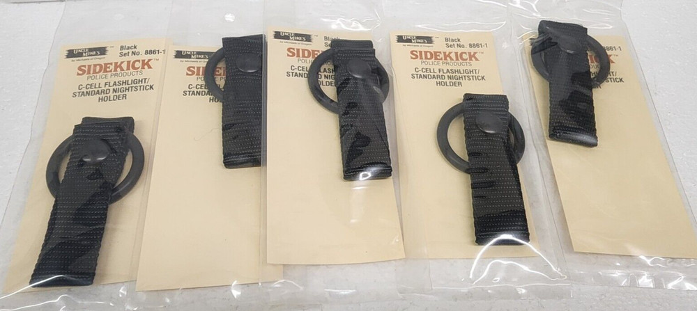 12) PACK!!! Uncle Mike's C-Cell Flash Light Black Holder/Baton Holder 8861-1 New