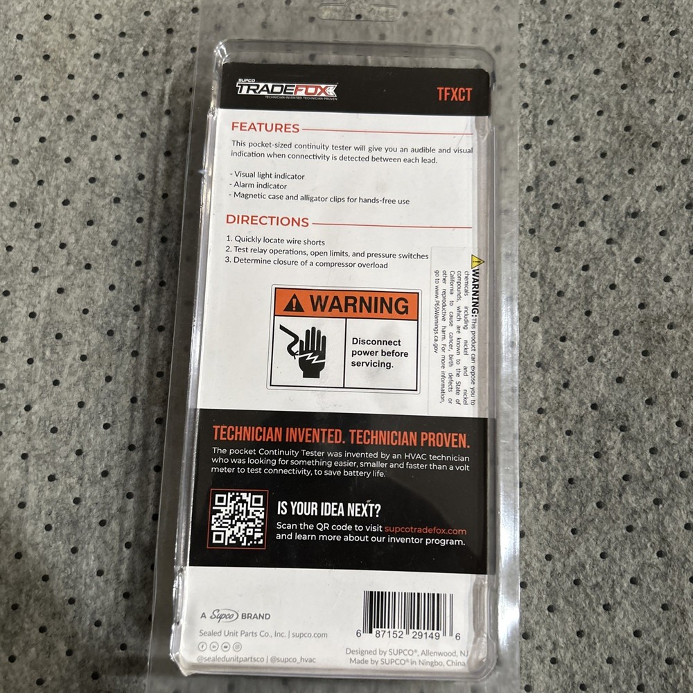 SUPCO 'TRADE FOX' CONTINUITY TESTER TFXCT