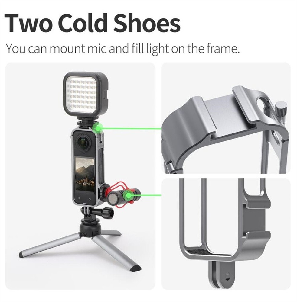 Protective Aluminium Shock Drop Resistant Bezel For Insta360 X4 Panoramic Camera