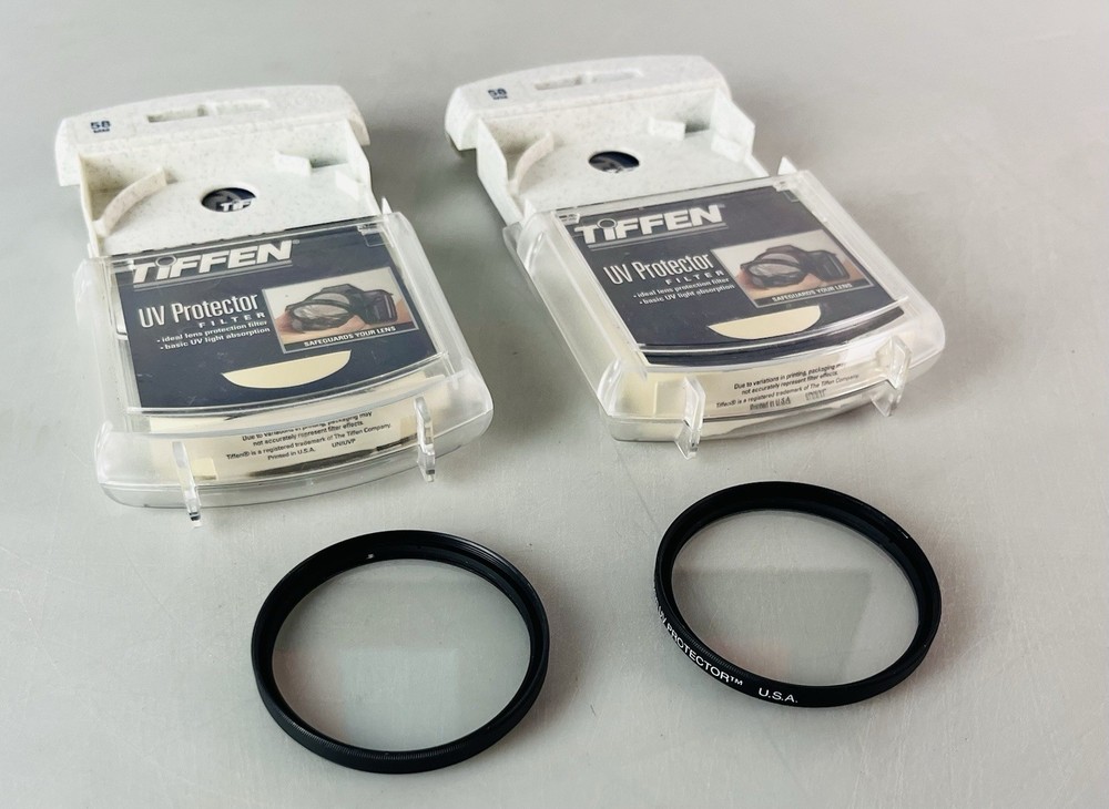 2x Tiffen 58mm UV Protector Filter