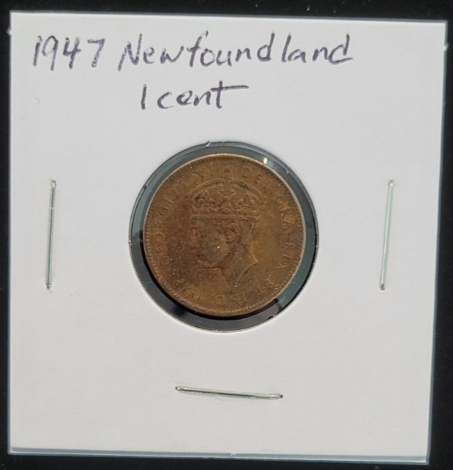 1947 Newfoundland 1 Cent Coin Canada