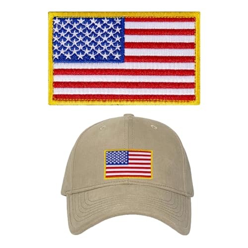 American Flag Patch - Tactical USA Flag Patches, US Flag Patch Hook & Loop Red