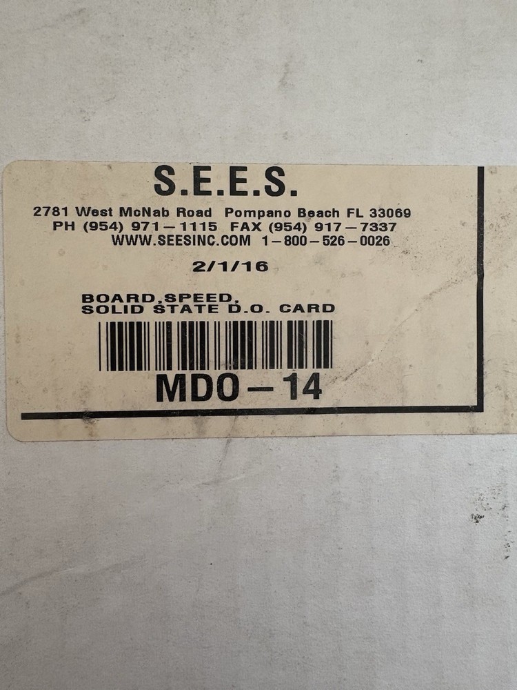 MDO-14 Speed board Replacement