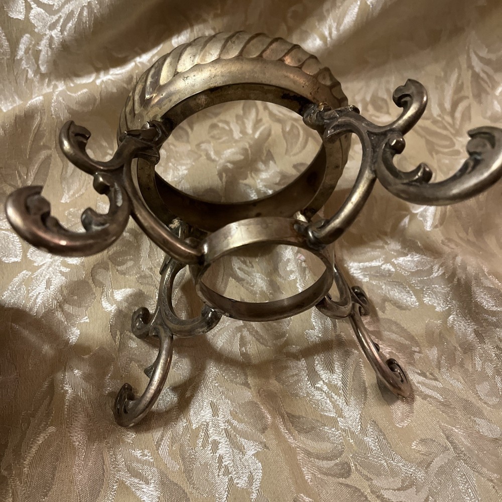 Antique Silver-Plated Coffee/Tea Server With Stand And Warmer (heavy)