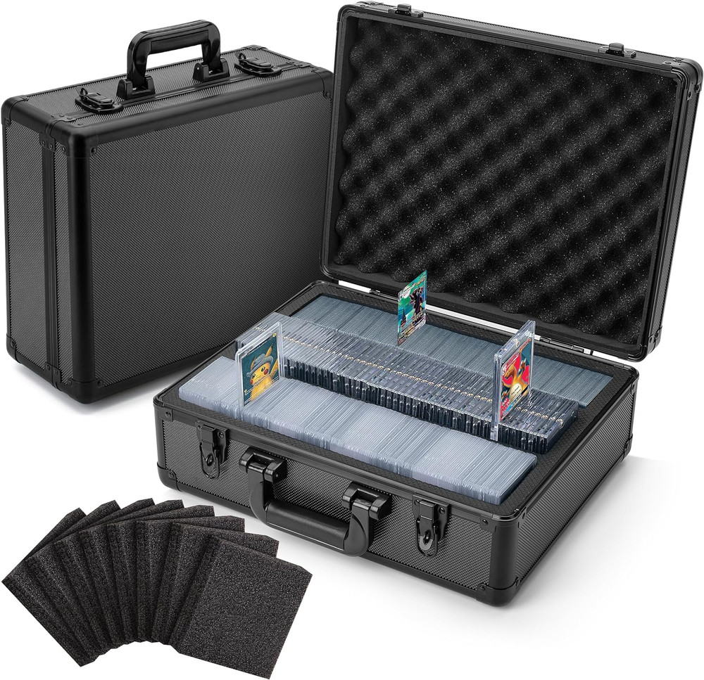 Sports Card Toploader Storage Case, Holds 600+ Cards"