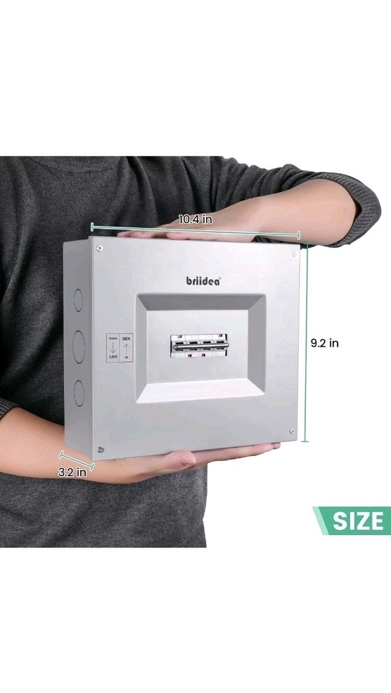 Transfer Panel (60A/60A), Briidea Transfer Switch for Portable Generators 15,000