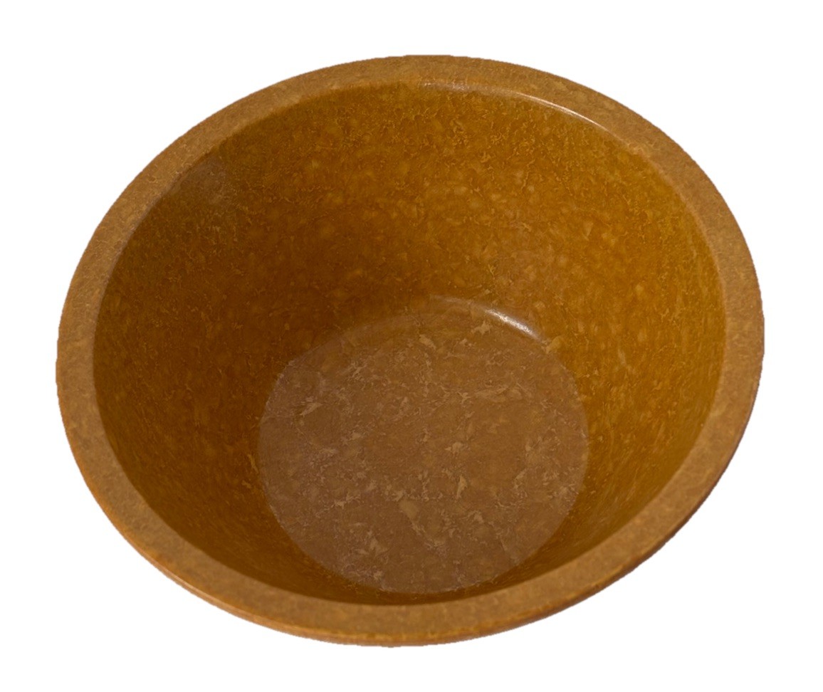 Vintage 1960 Halsey Inc U.S. Military Mess Hall Bowl Speckled Brown Melamine