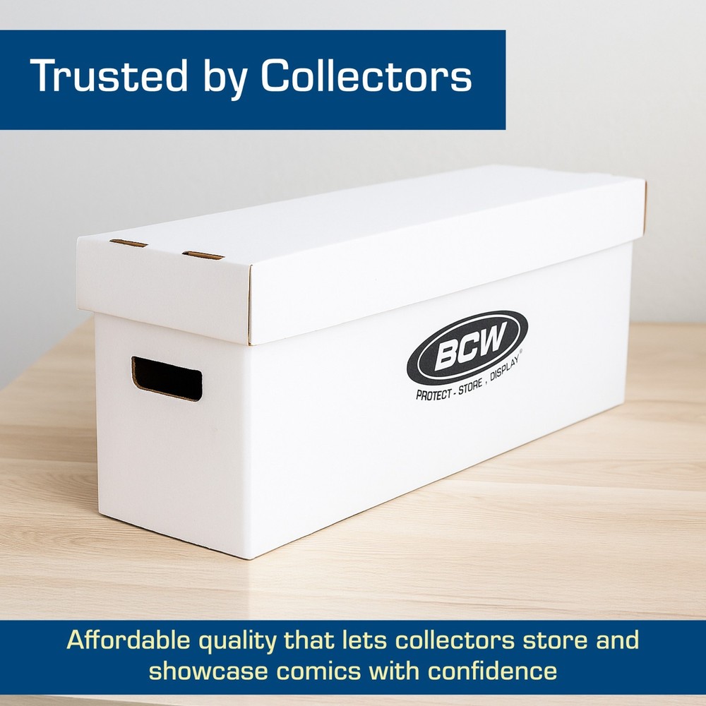 Bundle / 10 BCW Long Cardboard Comic Book Storage Boxes Box Holds 250-300 Comics