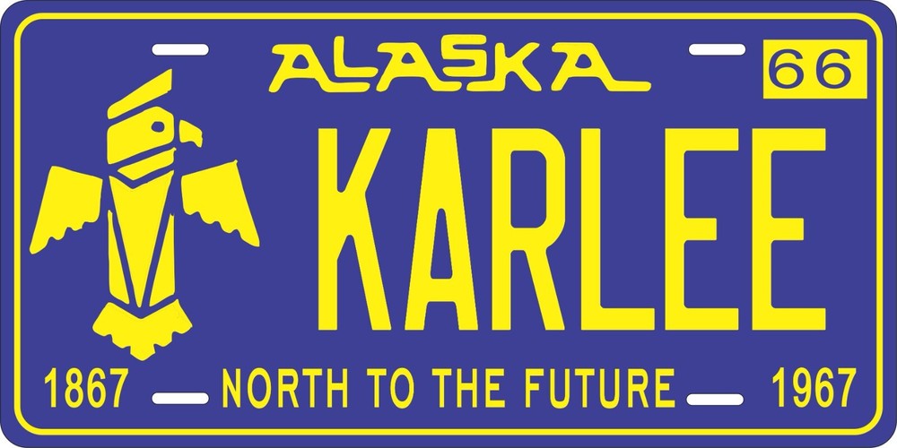 Alaska Eagle Custom Personalized License plates Auto Bike Motorcycle