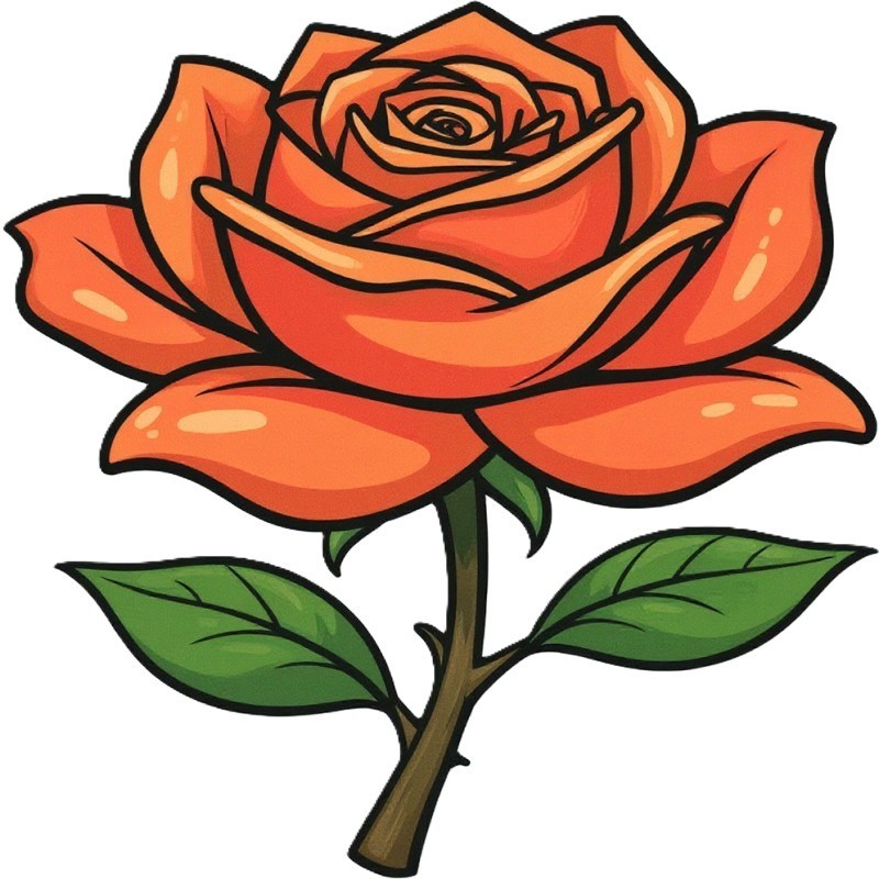 30 Custom Dynamic Orange Rose Personalized Address Labels
