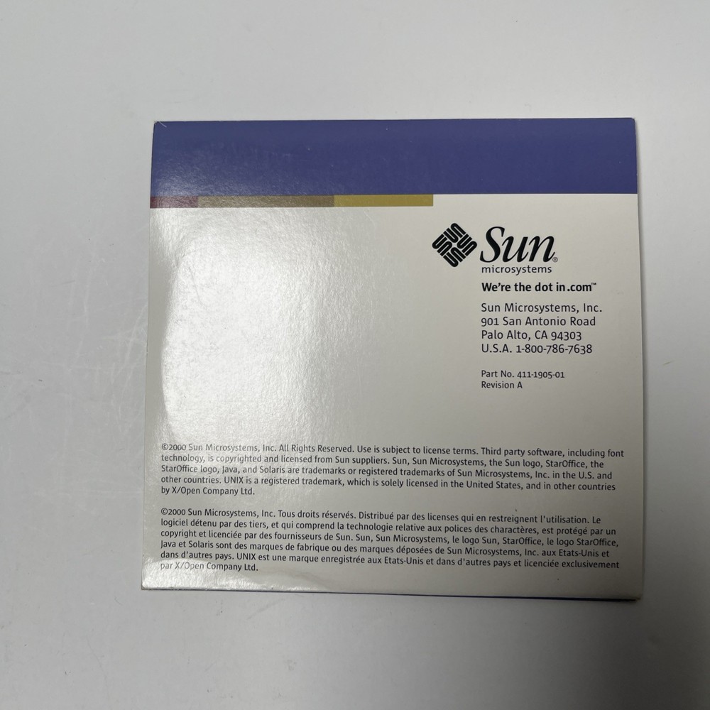 STAROFFICE 5.2 SUN Microsystems English CD-ROM