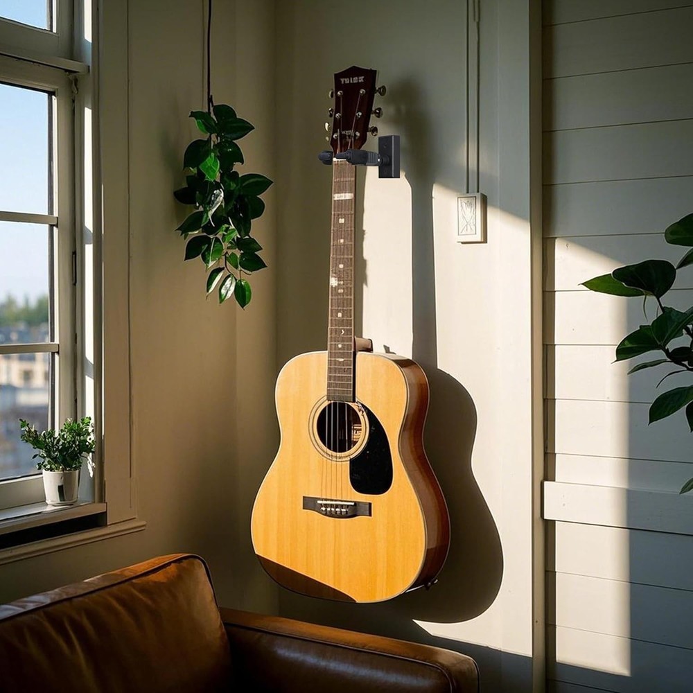 Adjustable Guitar Wall Mount Hanger with Auto Lock - For All String Instruments