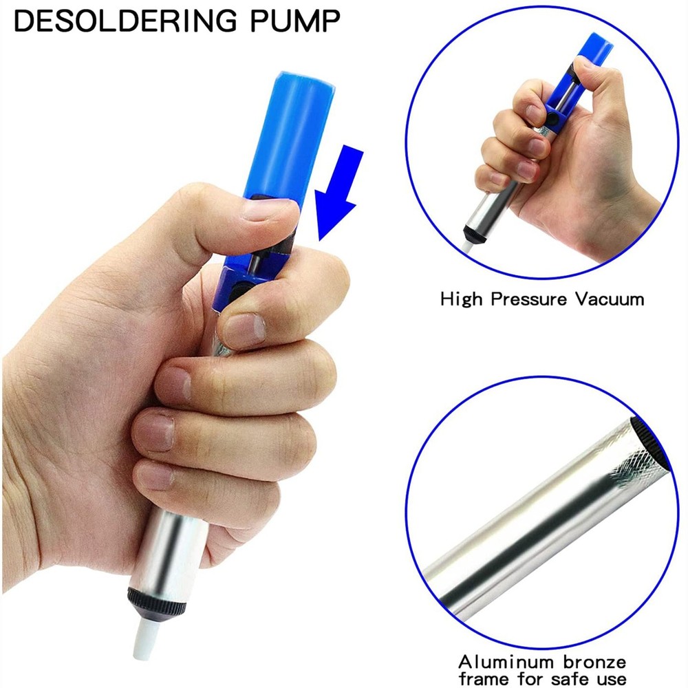 Soldering Iron Flux Paste Pump Wire Tips Holder Combo SMD BGA Electronics