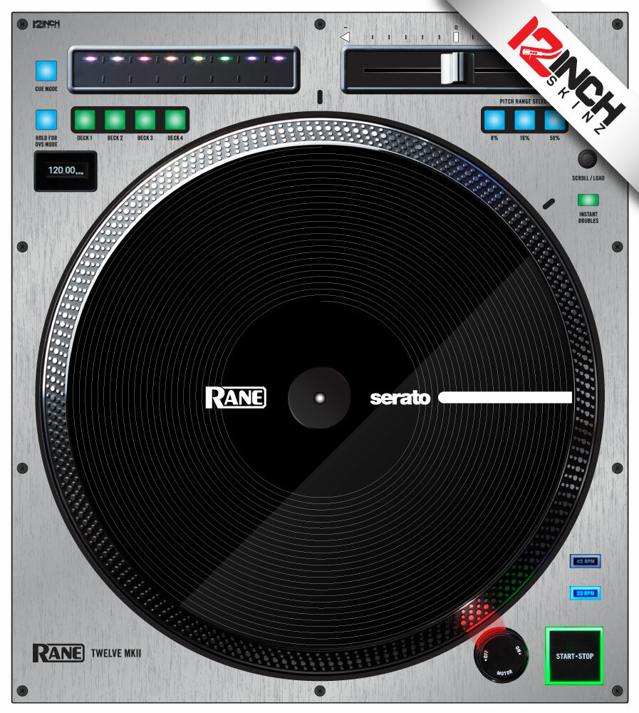 Rane Twelve MK2 Skin (SINGLE) Brushed Silver