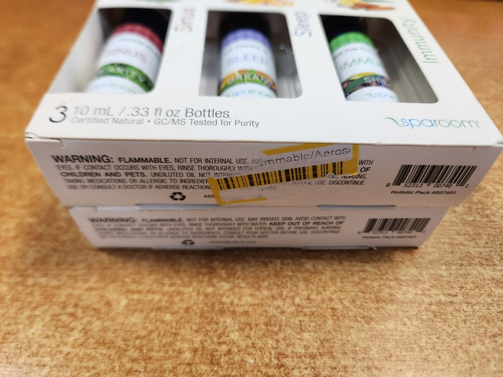 2 Pk: sparoom Holistic Essential Oils Pack-Sinus/Sleep/Immunity - E15E