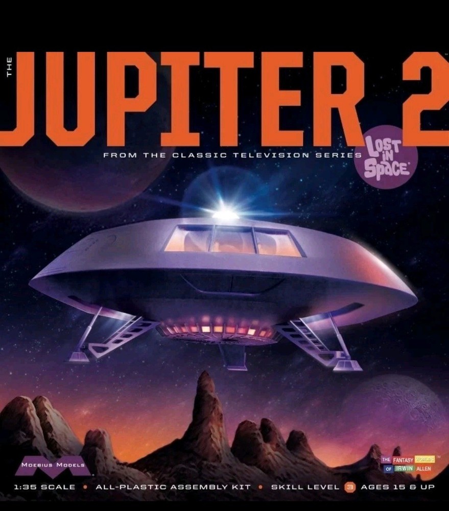 Moebius Models 913 Jupiter 2 Plastic Model Kit Lost In Space New Sealed