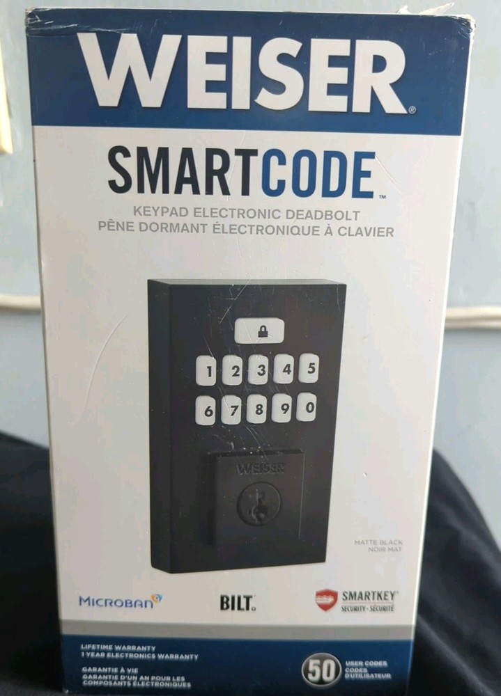 SmartCode Electronic Keypad Deadbolt - Matte Black