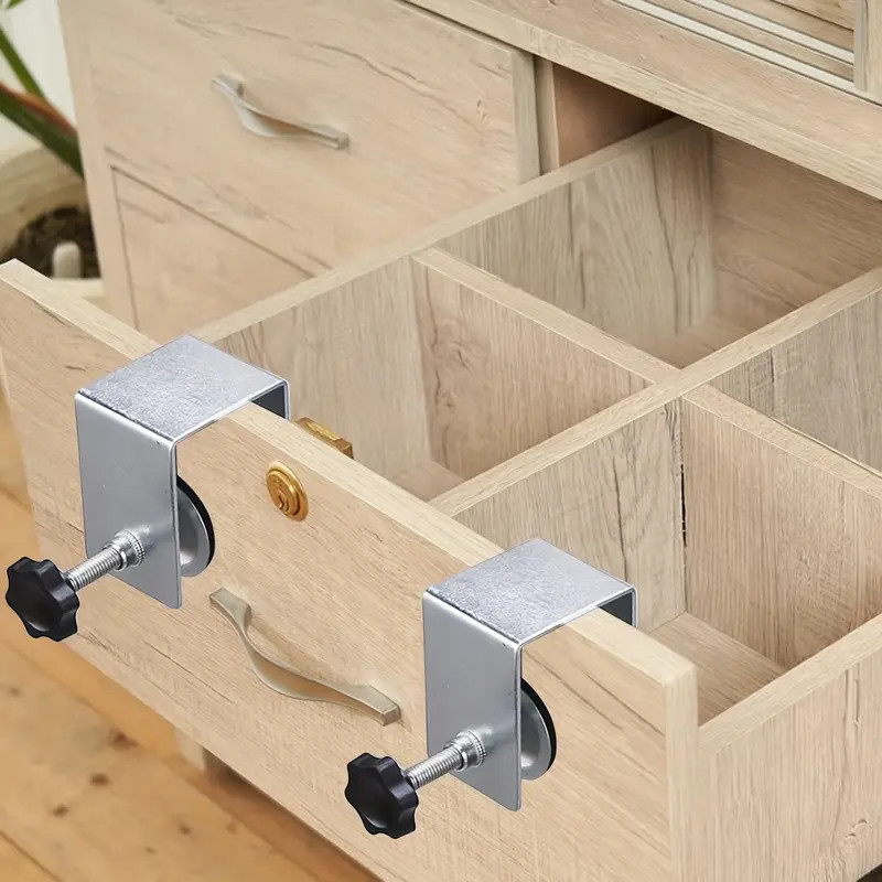 2-Pack Cabinet Drawer Front Clamp & Clip Alignment Tool for Easy Installation &