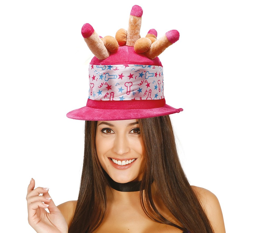 PASTEL HAT WITH PENISES