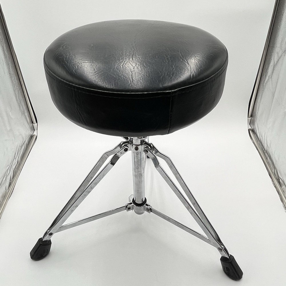 Drum Throne Adjustable Stool Round Seat Chrome Tripod Base