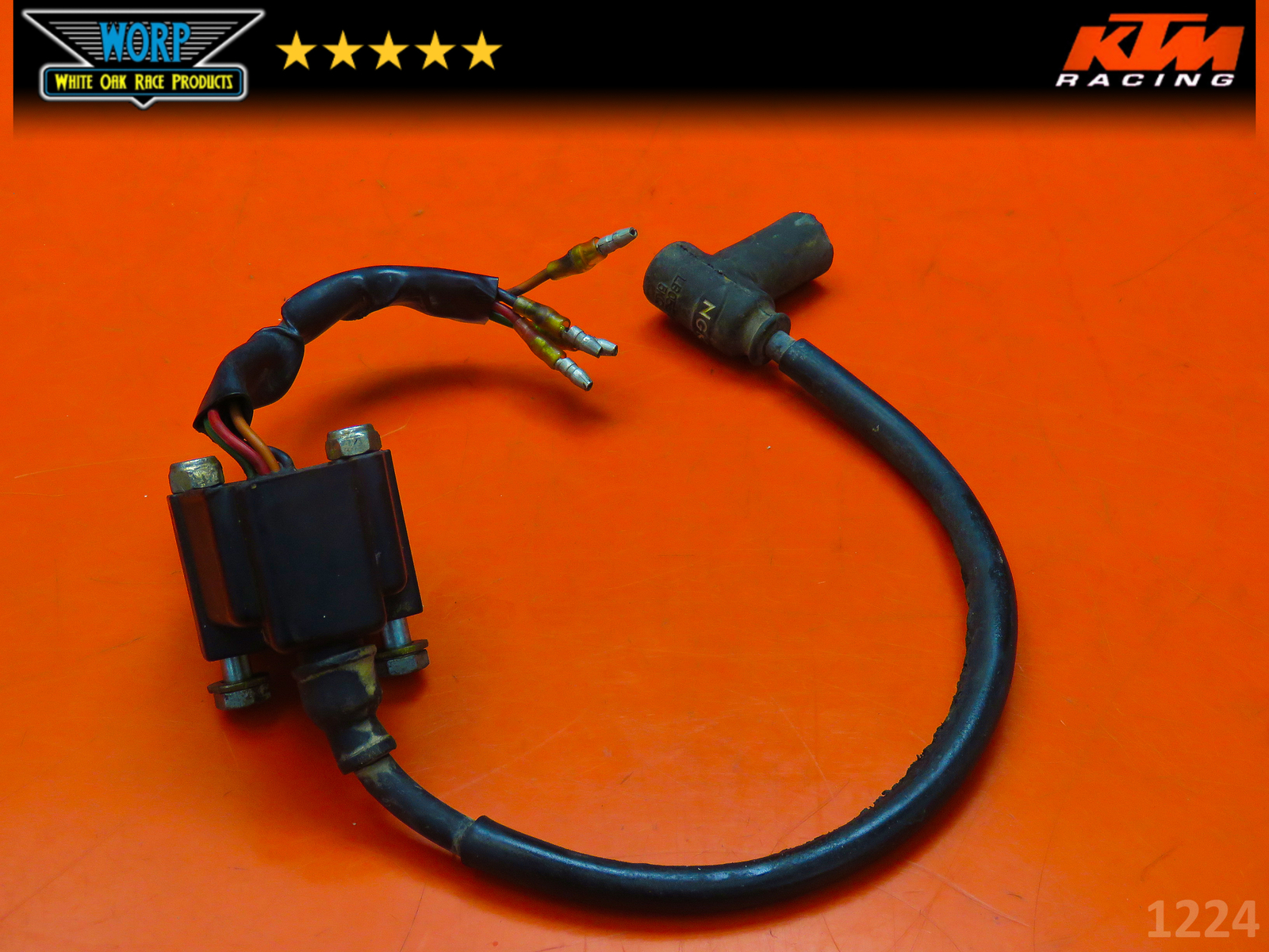 1990 KTM 350 EXC CDI / IGNITION COIL SPARK PLUG IGNITOR WIRE CAP GENUINE OEM