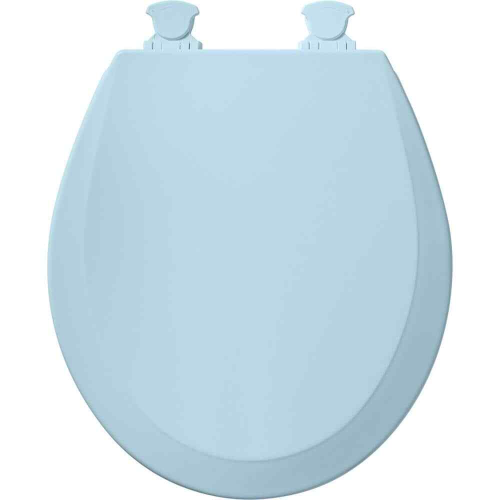 Bemis 500EC 464 Round Toilet Seat Dresden Blue Durable Enameled Wood Easy Clean