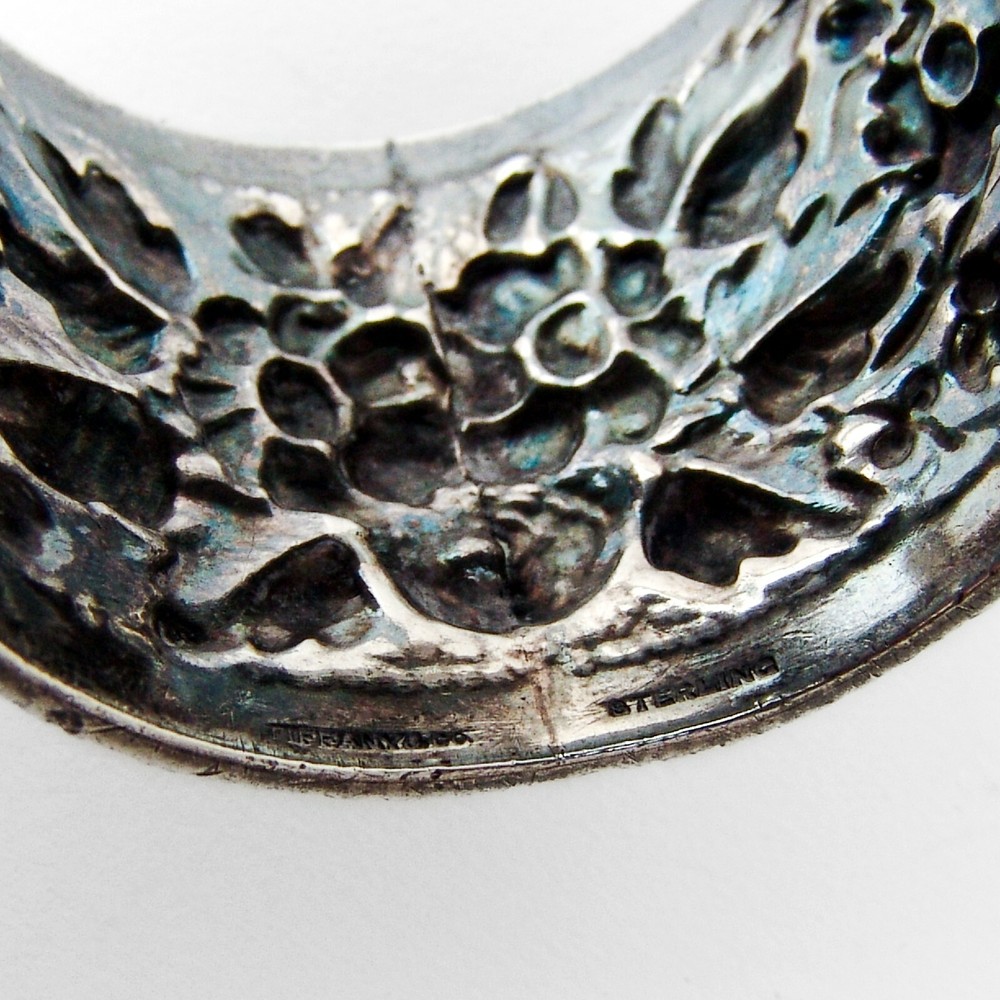 Tiffany Repousse Floral Napkin Ring Sterling Silver
