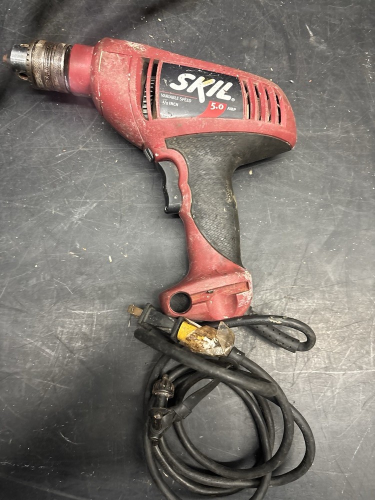 SKIL 1/2” Variable Speed Drill, 5 AMP, Model 6325 Used Tested Works