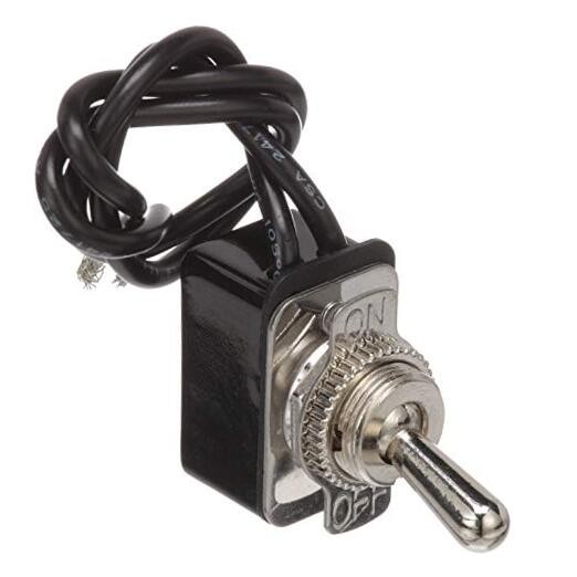 2-Position Heavy Duty Toggle Switch, On/Off, 6 in. Wire Leads