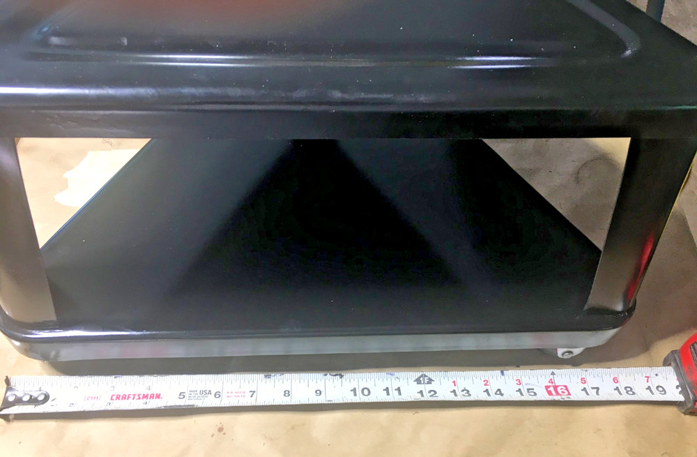 Mechanics Rolling Triangular Seat W/Shelf Vintage